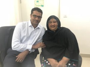 Dr Sai Krishna with the Patient image